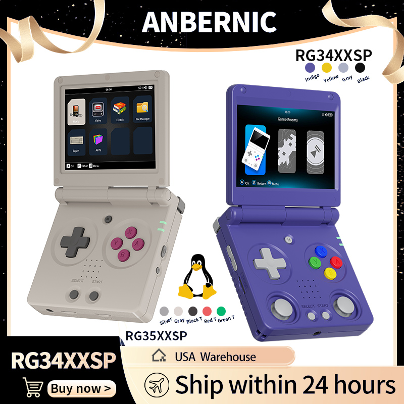 Retro Gaming Monitor - Anbernic RG34XXSP RG35XXSP Перекидная портативная игровая