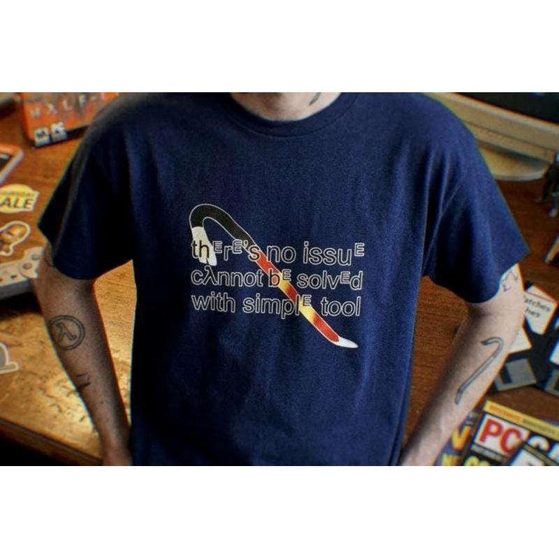 Retro Gaming T Shirts - Футболка Crowbar Gamer в ретро-стиле.